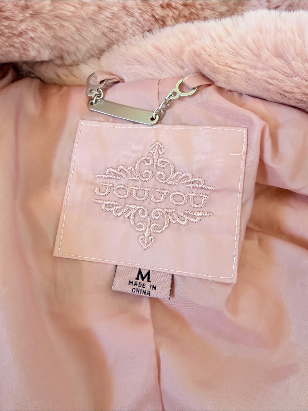 JouJou Pink Faux Fur Coat - Picture 3 of 4